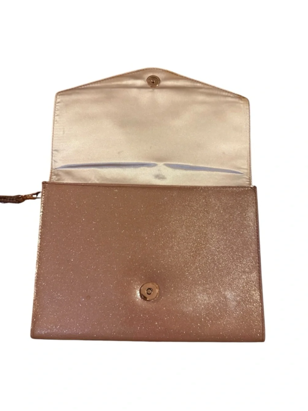Ted baker Metallic Nude Pink Envelope Wristlet Clutch with Bow